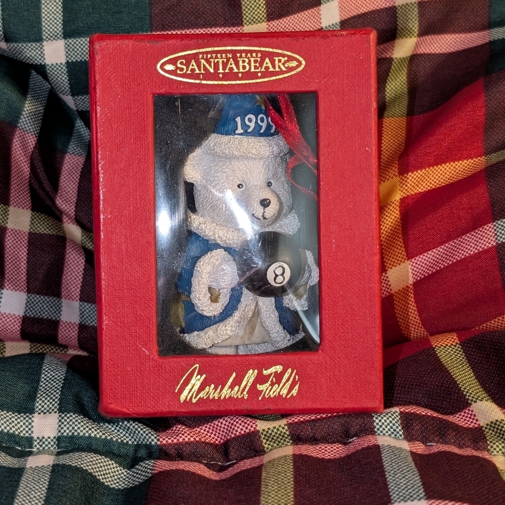 Marshalls Santabear Ornament 8 Ball Vintage